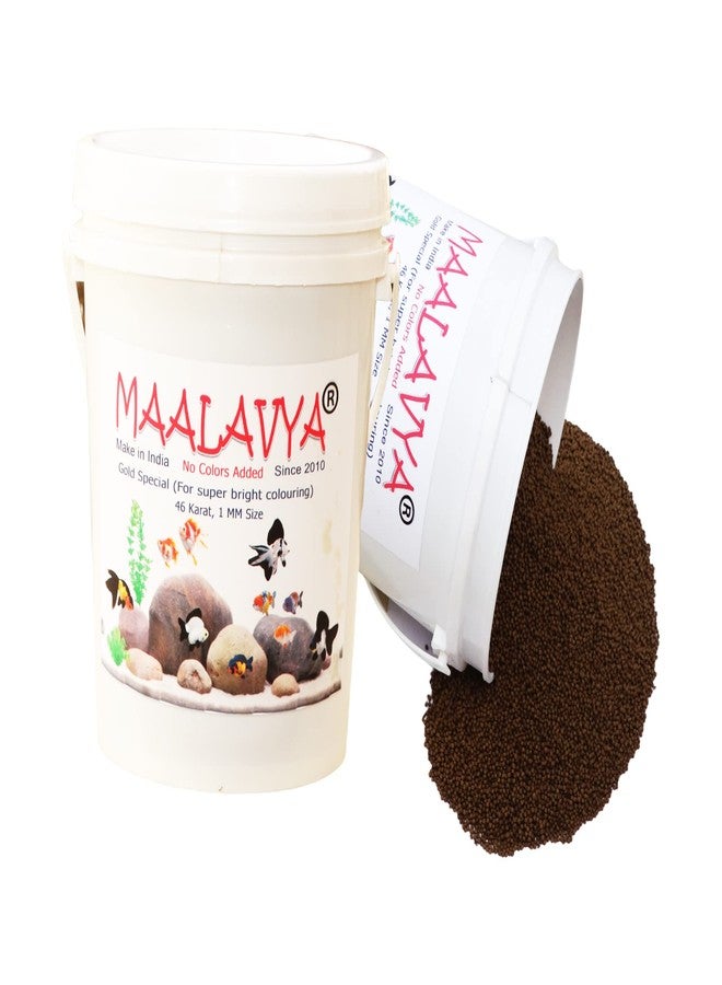 Maalavya Gold Special Aquarium Fish Food Pellet Small 1 MM Fish Feed (Good Fish Food for Aquarium 46 Karat) Fast Growth 1 Kg Fish Aquarium Food Fish Pellet Fish Food Feed - Image 1